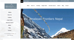 Desktop Screenshot of himalayanfrontiers.com.np