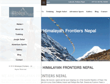 Tablet Screenshot of himalayanfrontiers.com.np